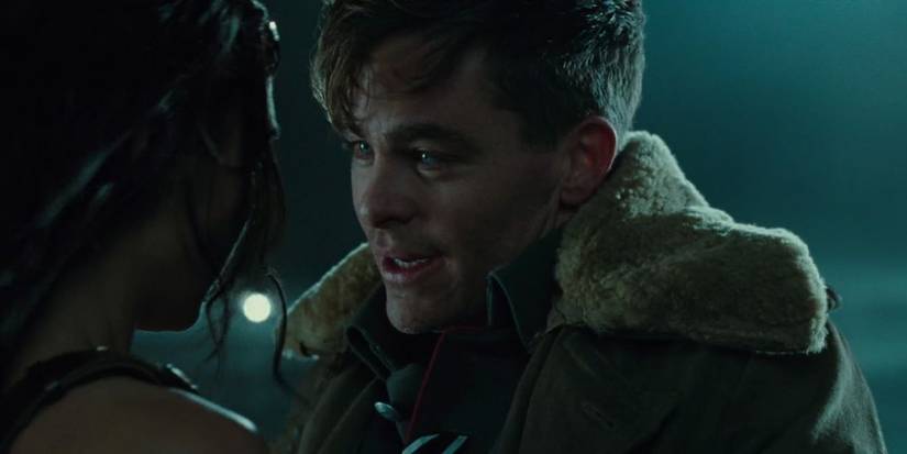 Steve Trevor says his goodbyes to Diana before he dies in 2017's Wonder Woman