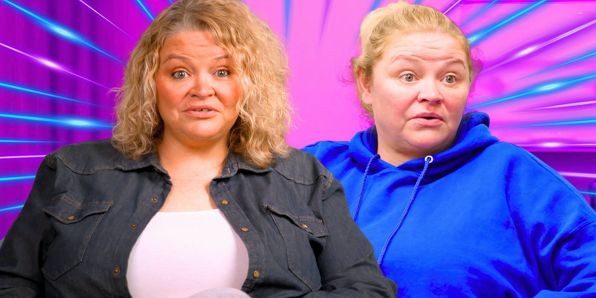 montage of 1000-Lb Sisters Amanda Halterman looking shocked