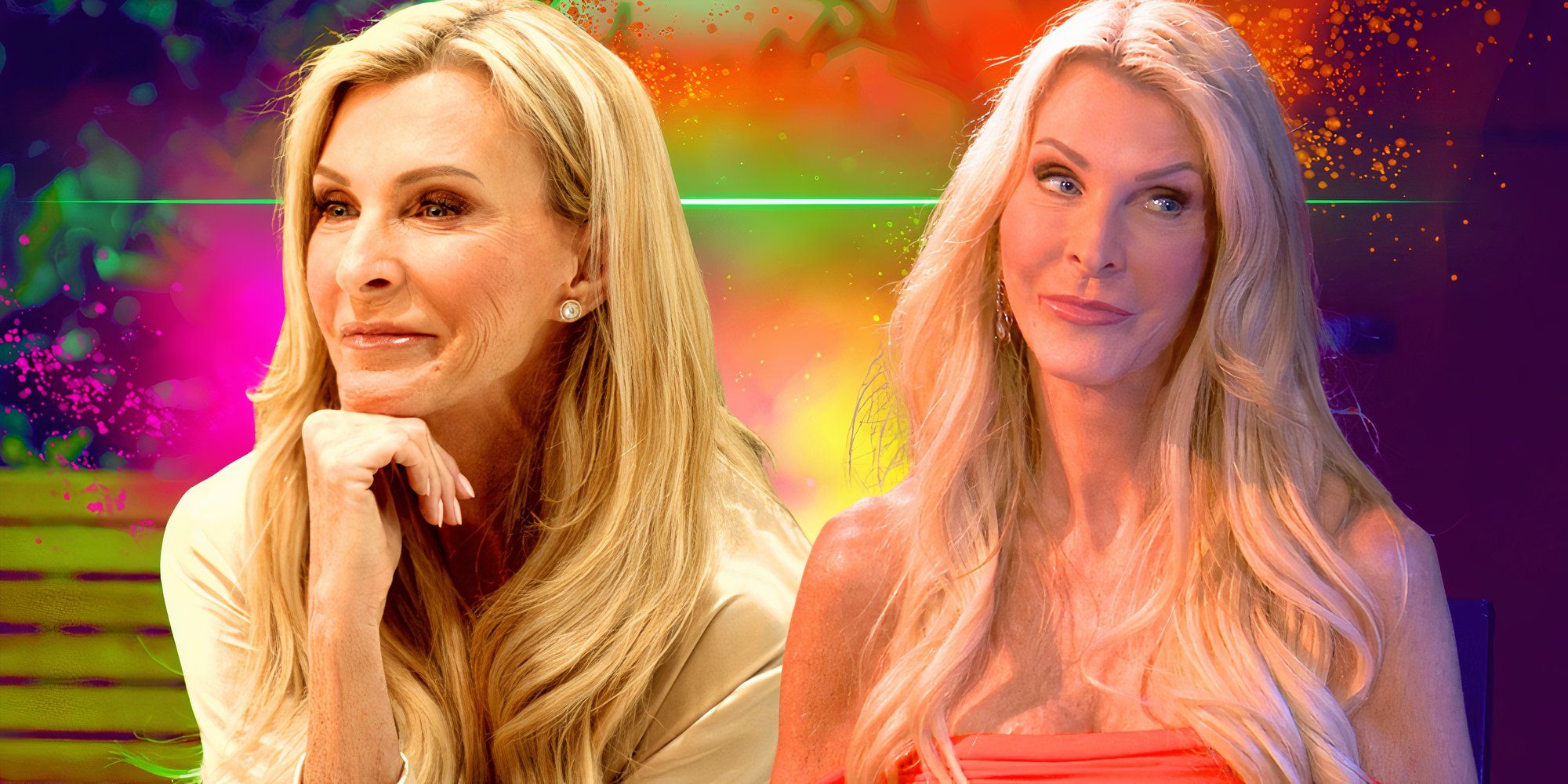 montage of The Golden Bachelorette's Joan Vassos looking sassy