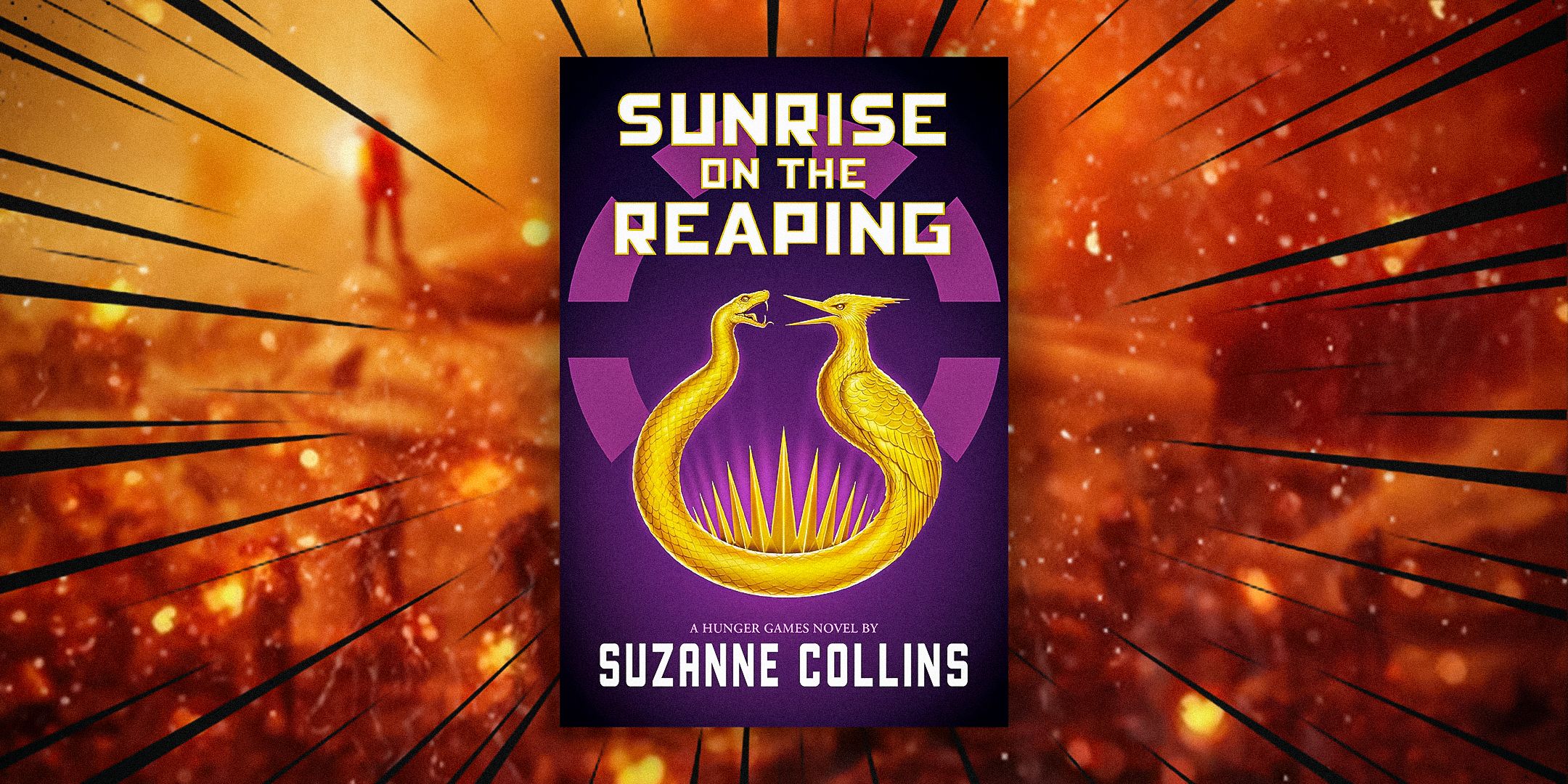 Sunrise On The Reaping Cover With Red Background