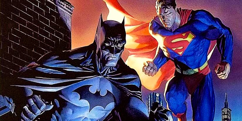 Superman and Batman team-up shot