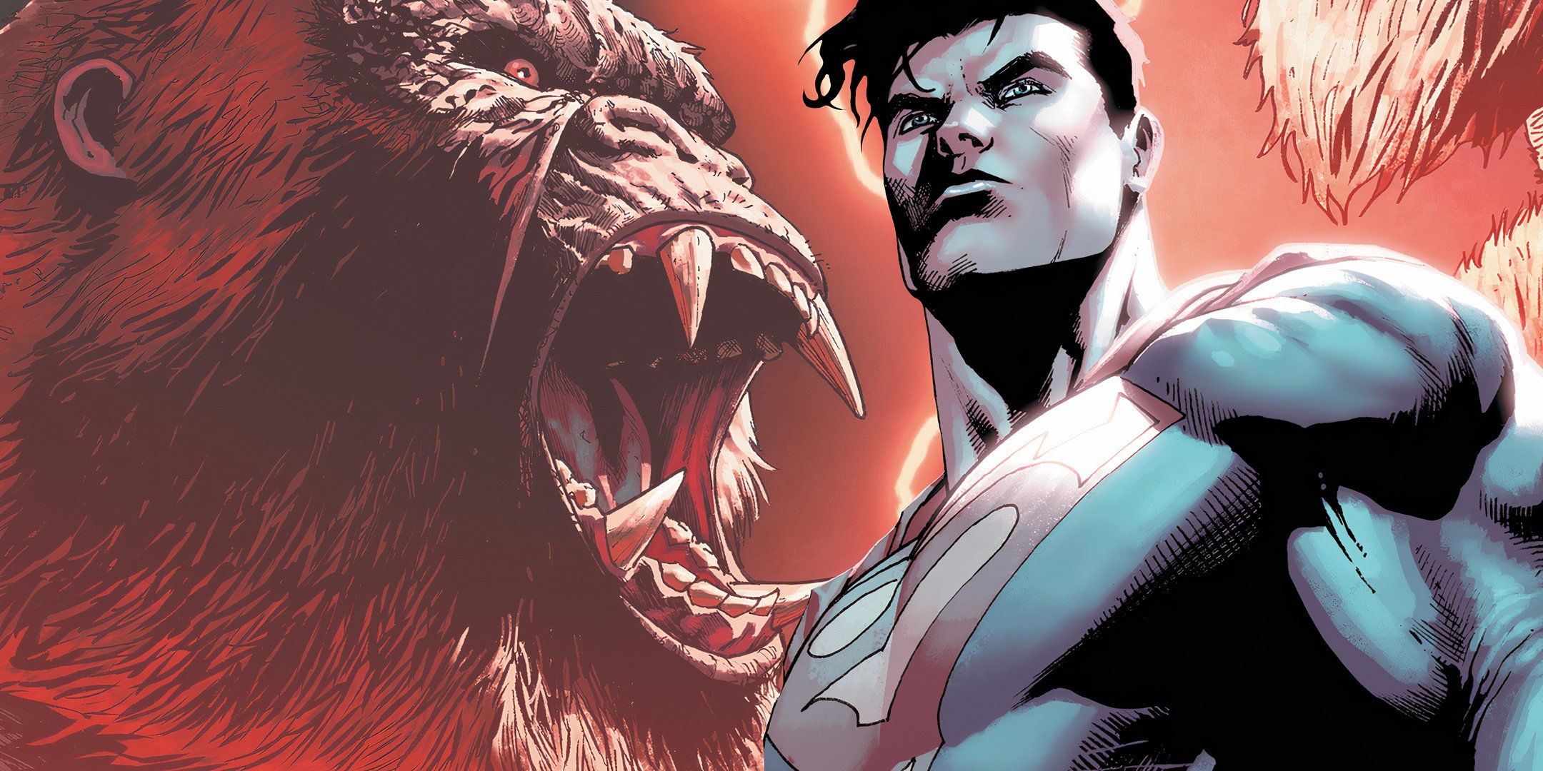 Superman posando ao lado de Kong DC em destaque