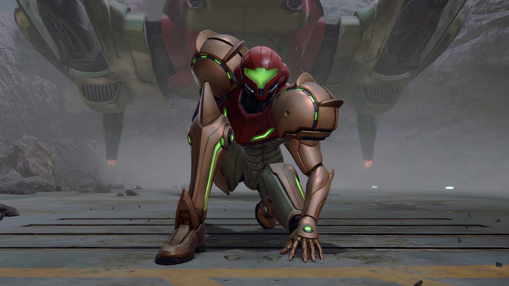 Samus does a three point landing in Metroid Prime 4: Beyond