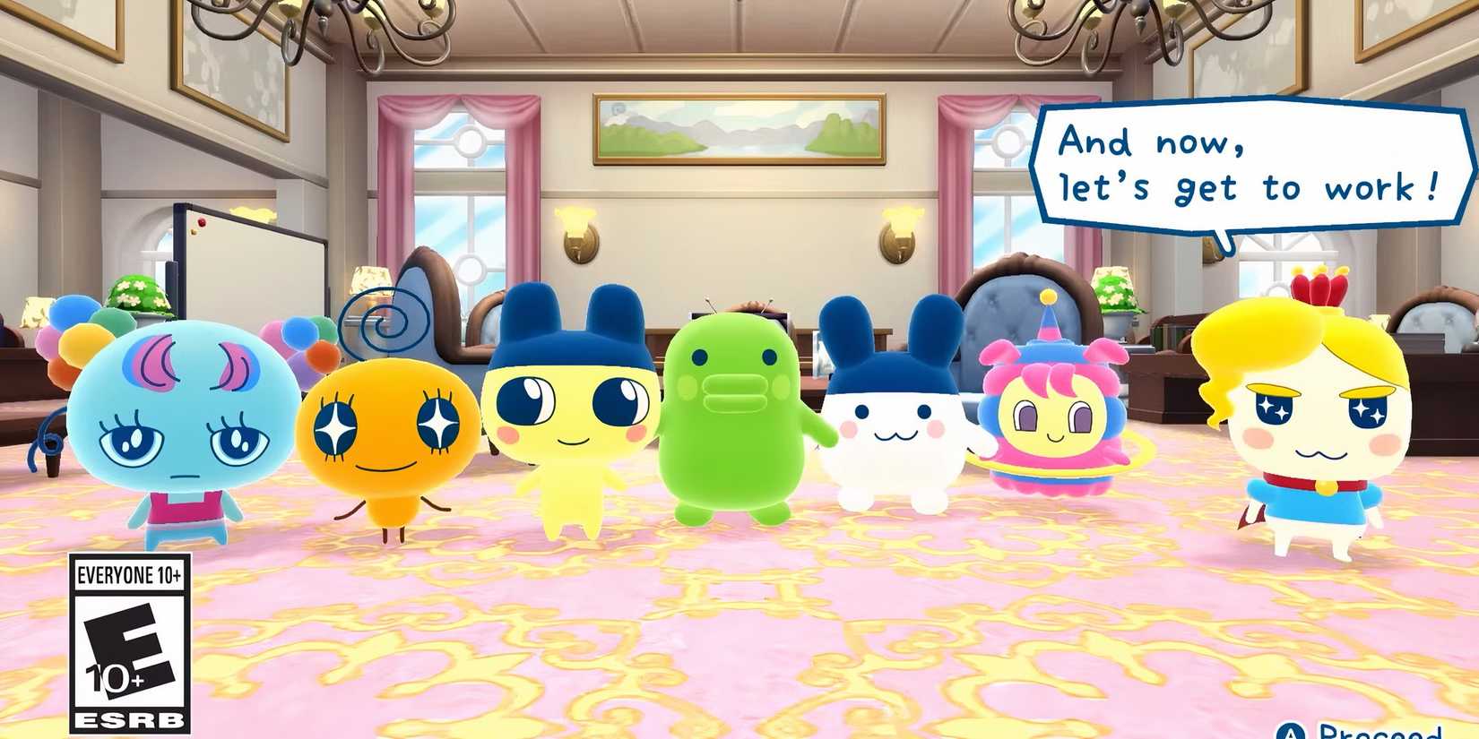 Tamagotchi Plaza Characters posing before work
