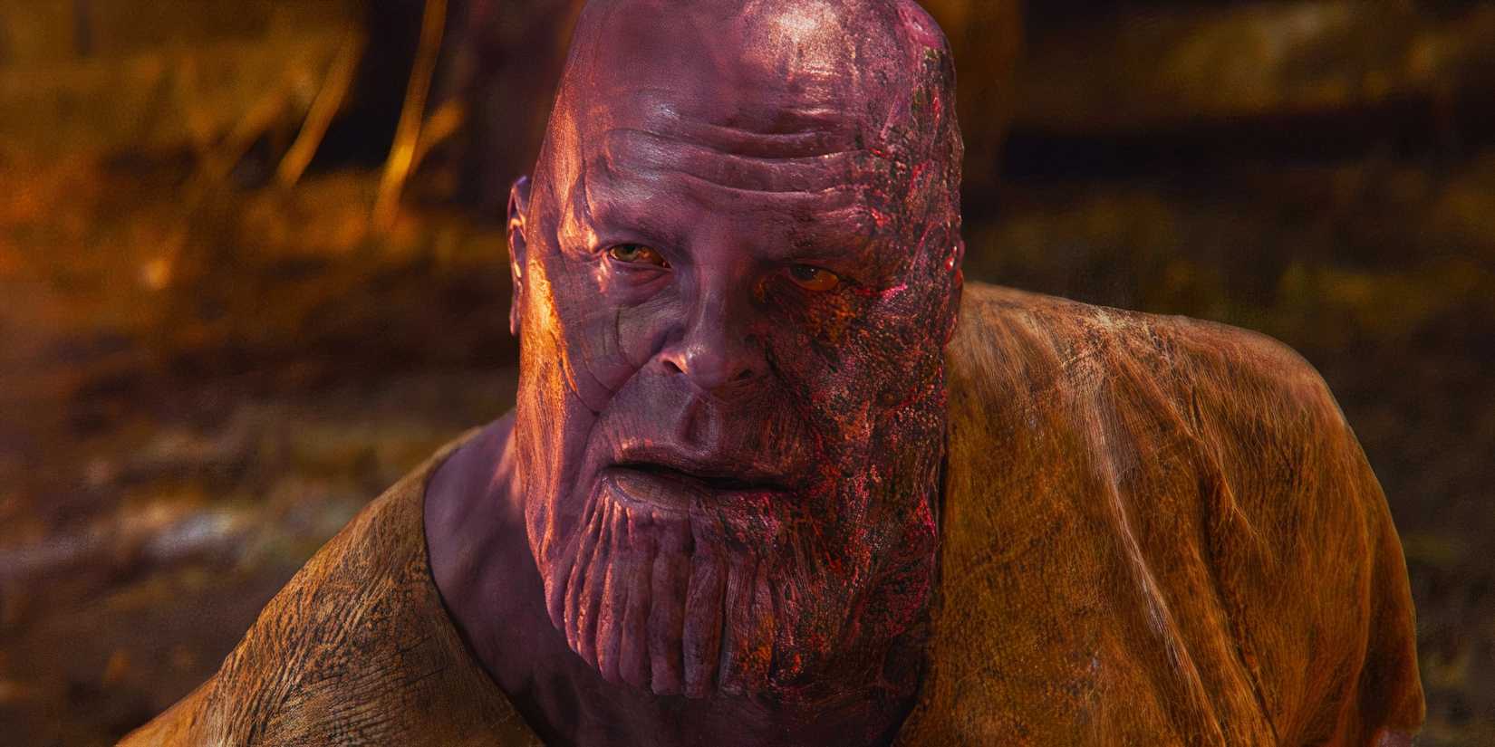 Thanos scarred in Avengers Endgame
