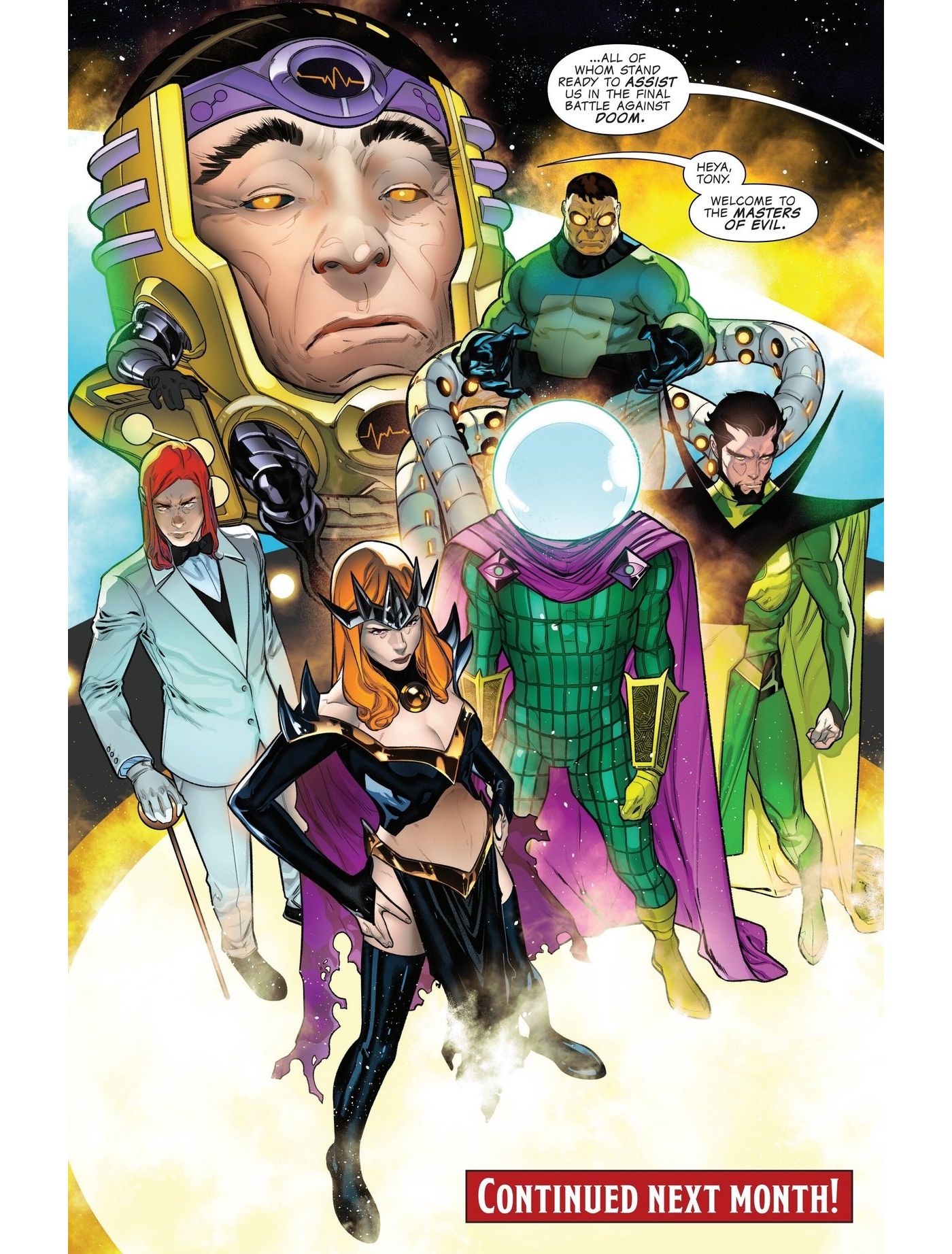 The Avengers recruit The Masters of Evil in One World Under Doom #2