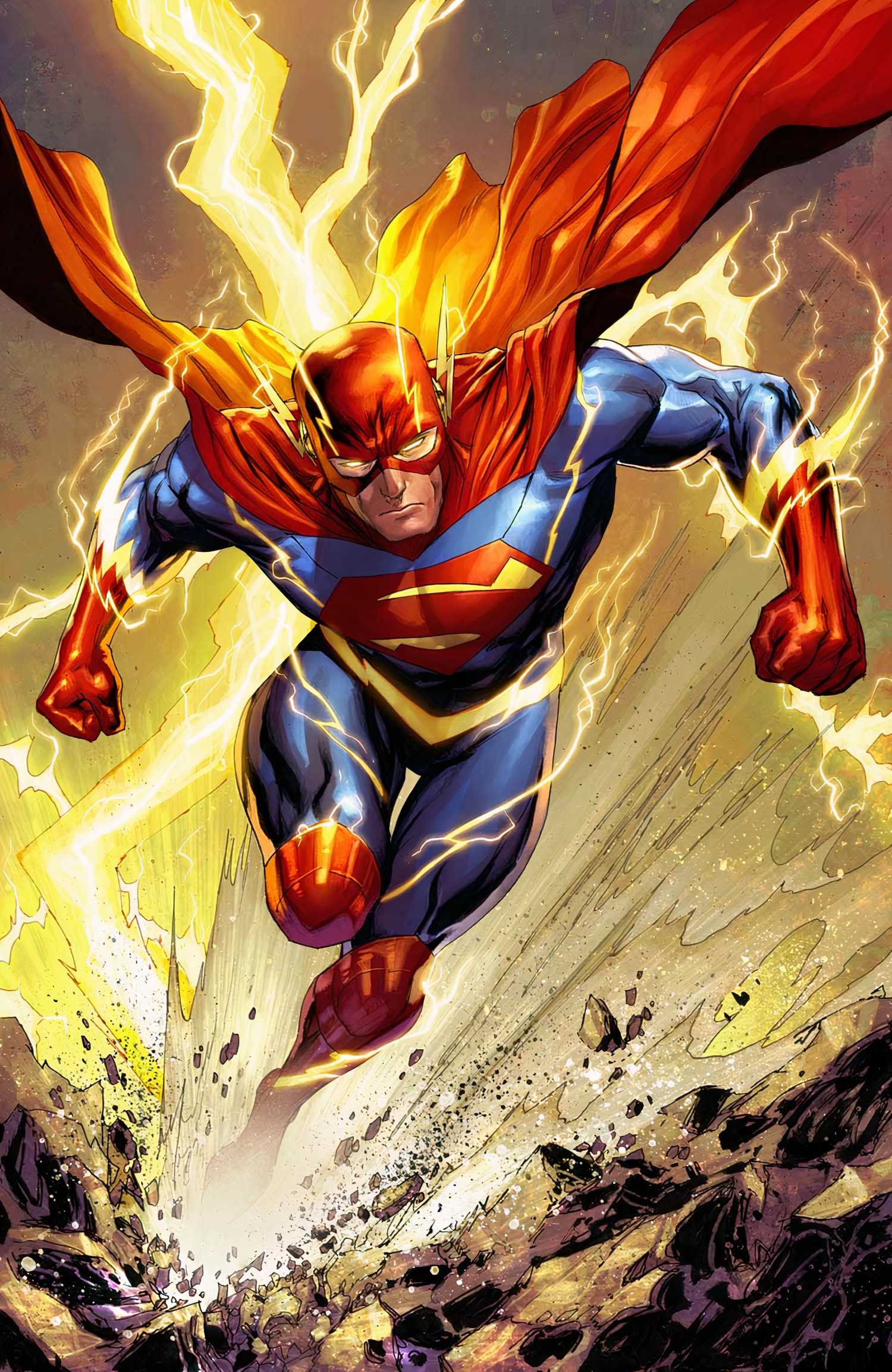 The Flash Cover 21 Wally with Superman Costume DC