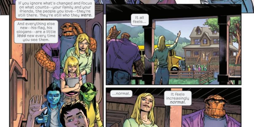 The Invisible Woman and The Thing want to get back to normal after Doctor Doom takes over the world in Fantastic Four #29