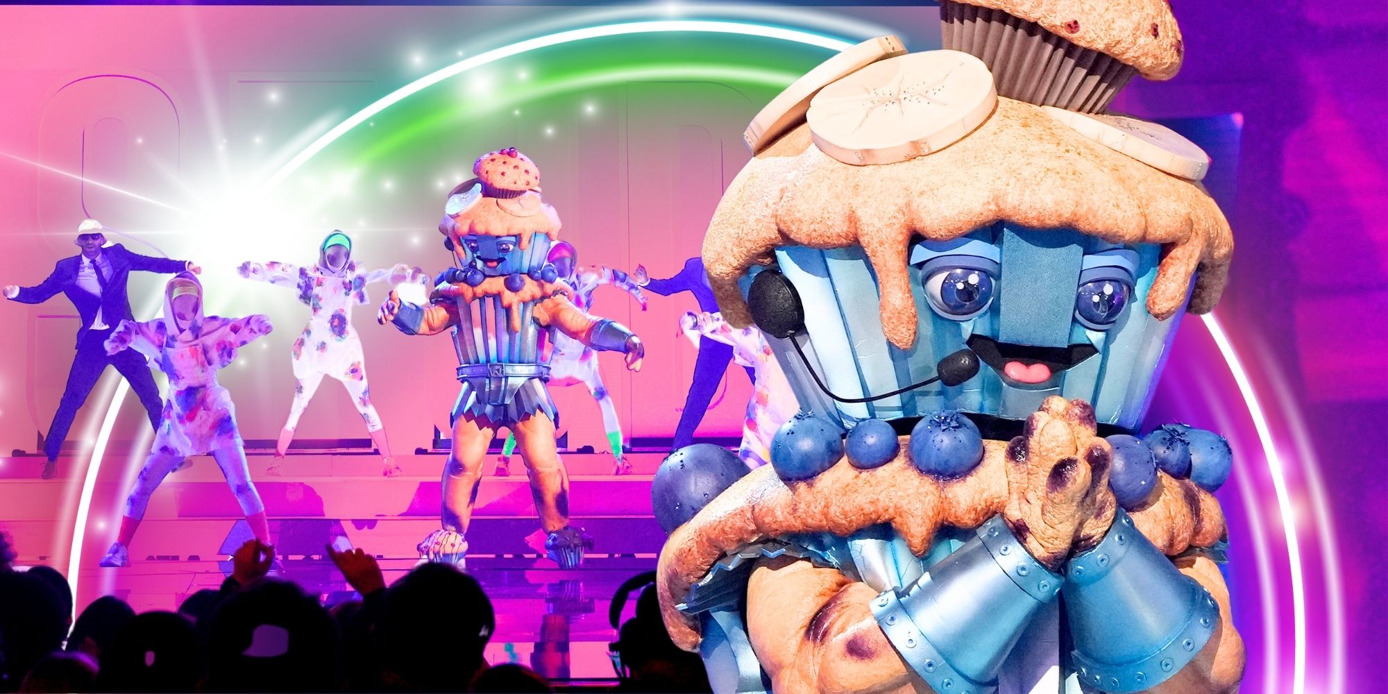 The Masked Singer&rsquo;s Stud Muffin performs on stage