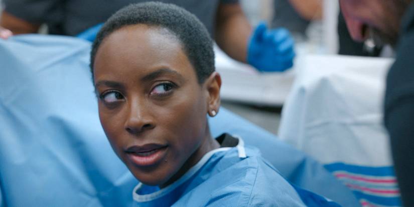 Dr. Heather Collins (Tracy Ifeachor) looking incredulous in The Pitt Season 1 Ep 11