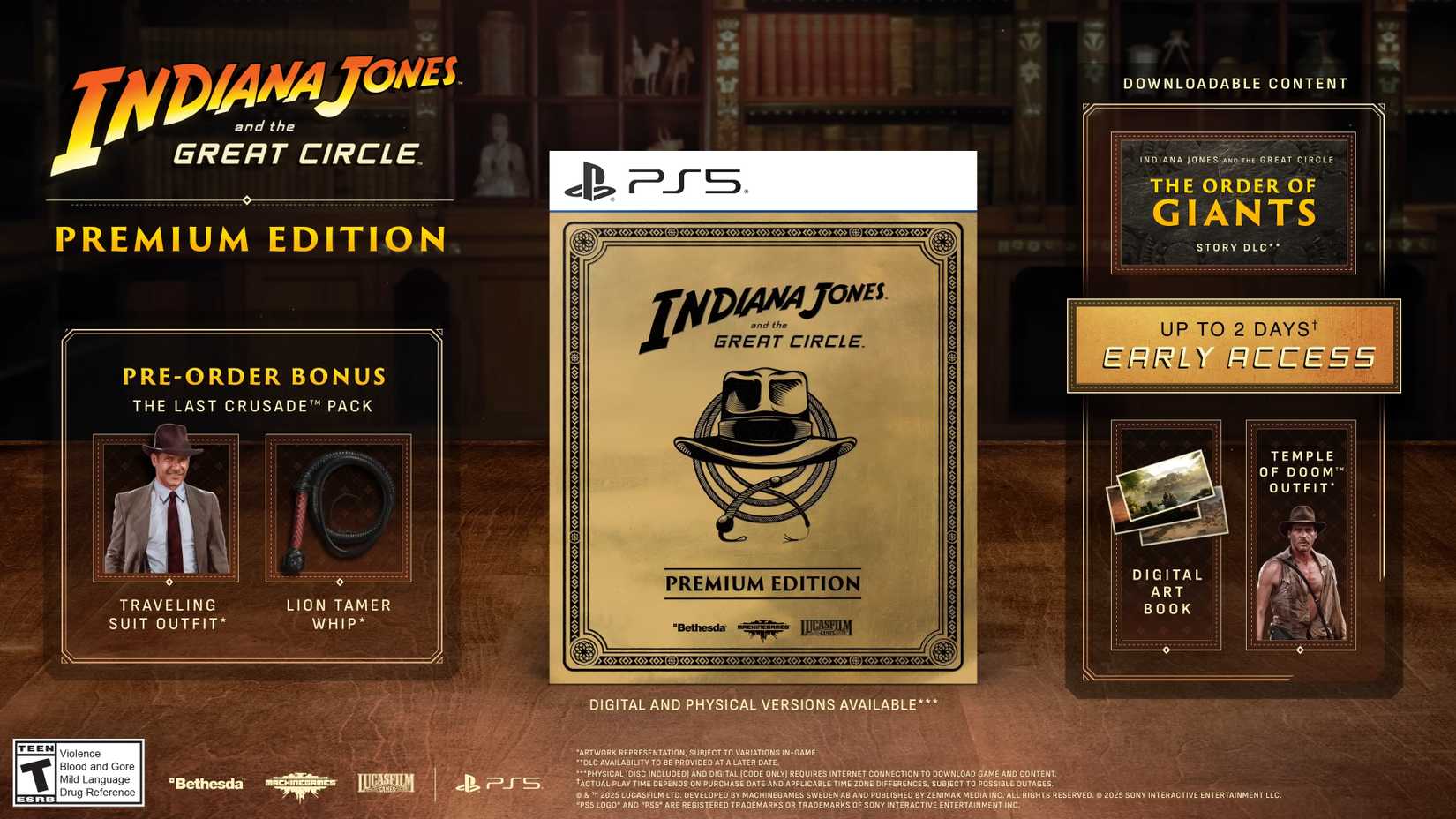 The premium edition of Indiana Jones and the Great Circle on PS5.