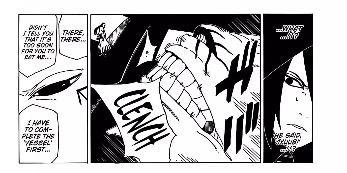 The Ten-Tails tries to bite Jigen during chapter #35.