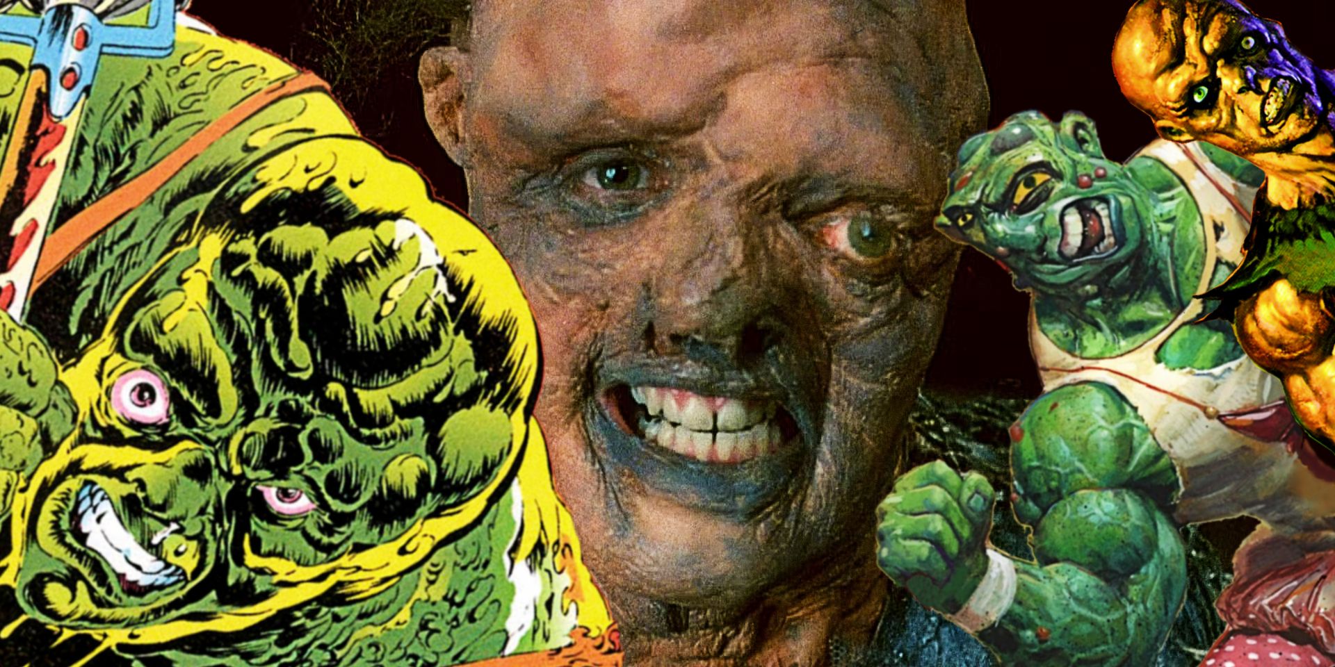 The new Toxic Avenger and his three comic book iterations