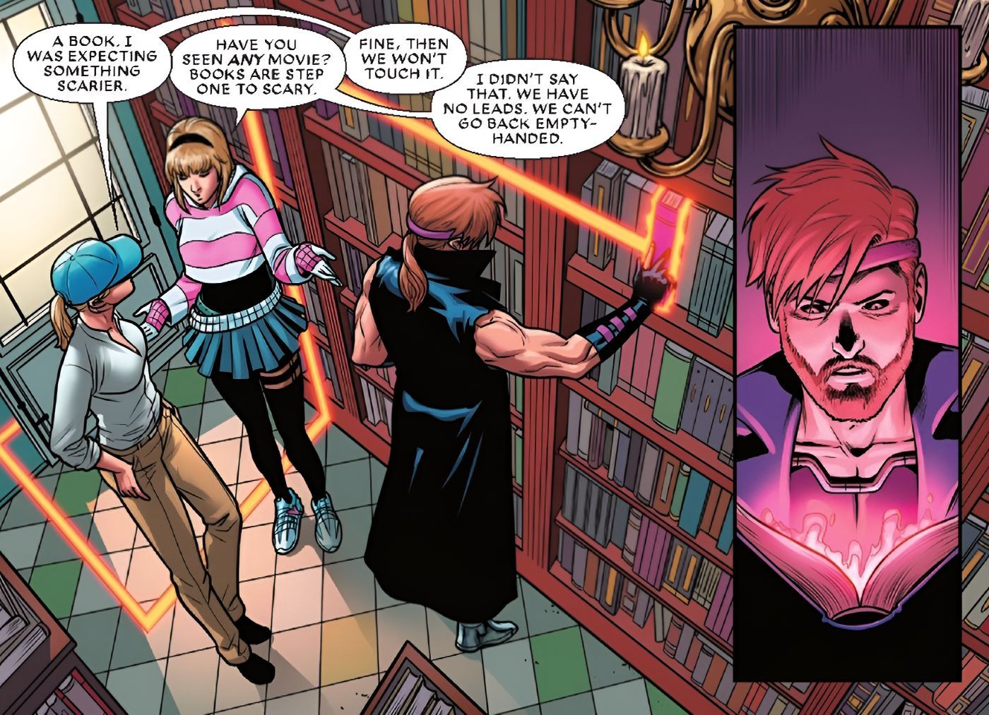 Gambit, Gwen, and Ingrid discover a magical book in New Orleans.