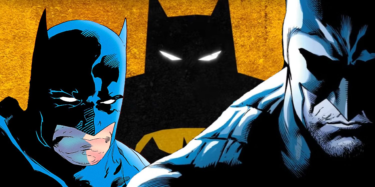 Image of Three grim Batman faces