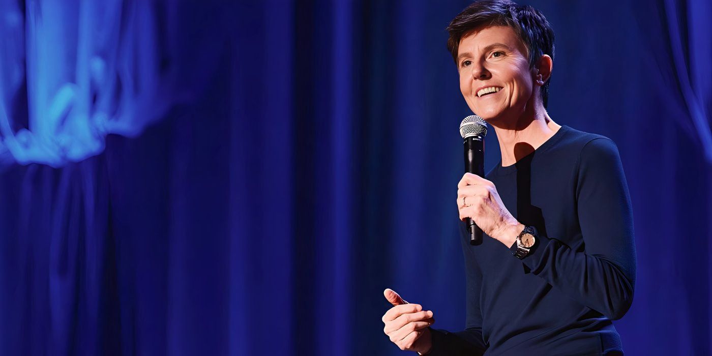 Tig Notaro on stage in her Hello Again comedy tour