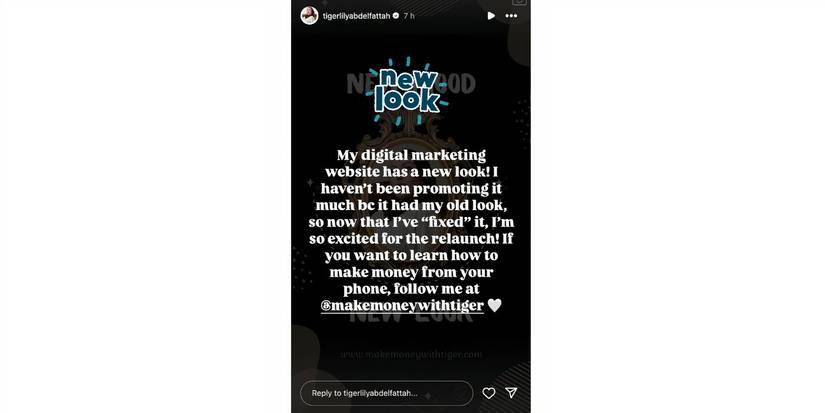 Tigerlily Taylor in 90 Day Fiance on Instagram Stories