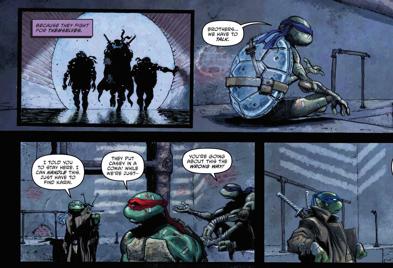 TMNT #7 The Turtles gather in teh sewer