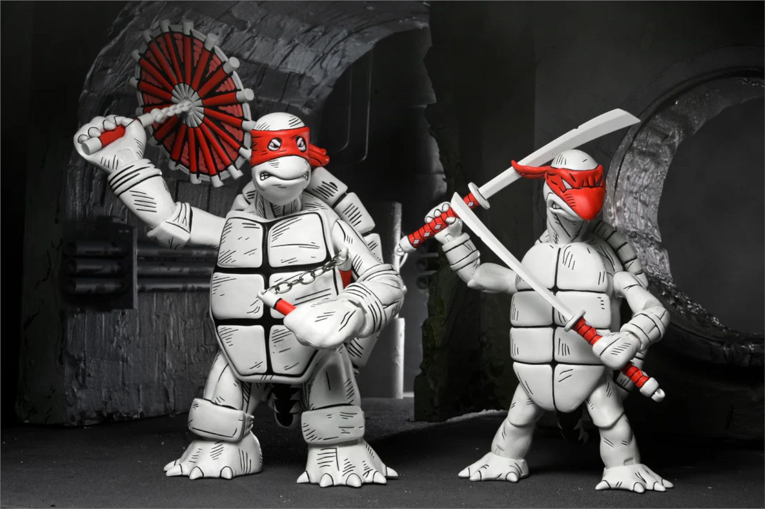 TMNT Original sketch b&amp;w action figures