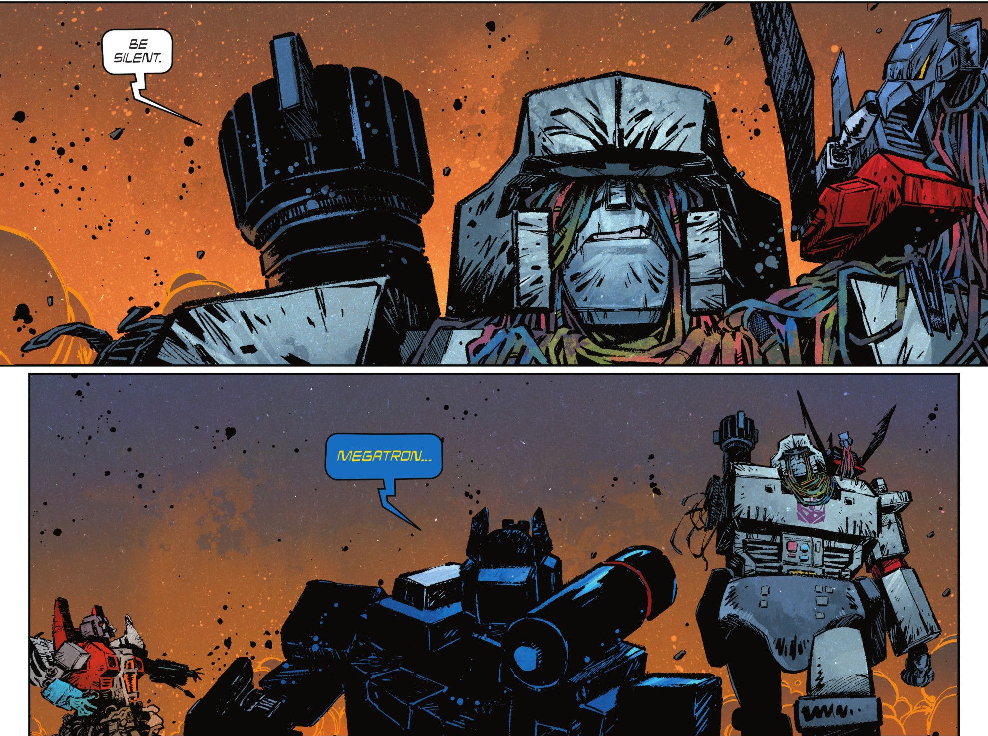 Transformers #18 Megatron orders Soundwave &amp; Starscream to be silent