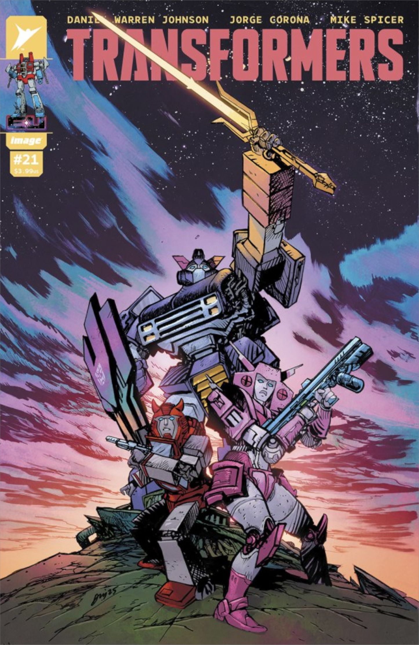 Transformers #21 Cover Shredhead, Elita One and Cliffjumper