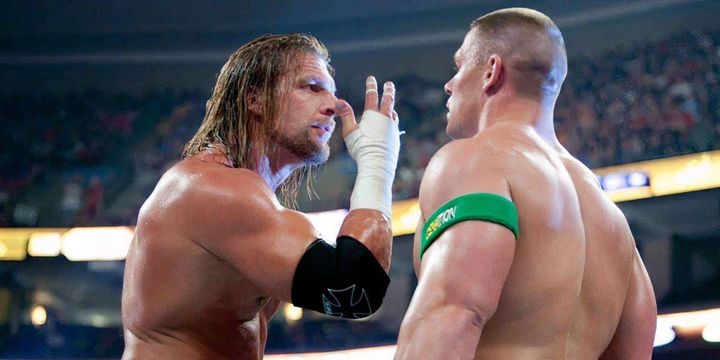 Superstars de la WWE Triple H et John Sina