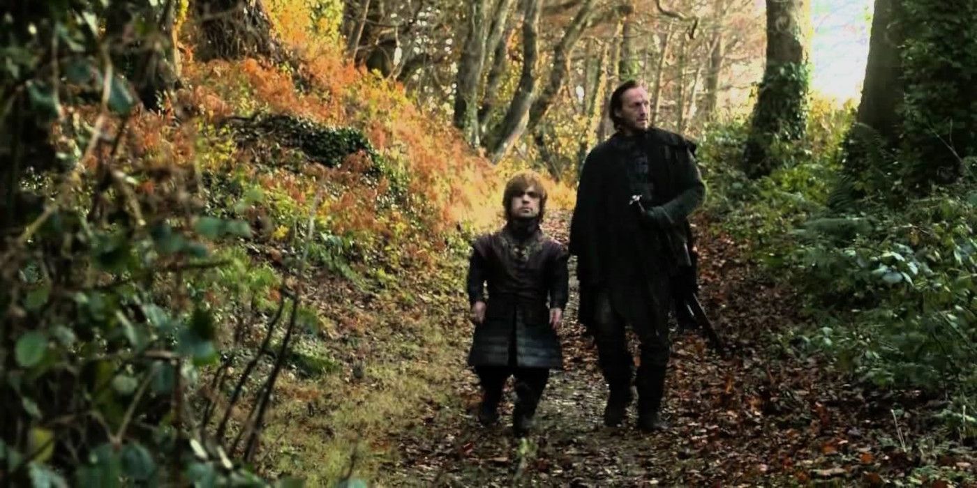 Tyrion And Bronn walking through the Vale In Game Of Thrones Season 1 Episode 8