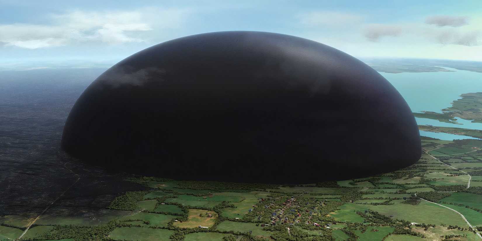 Image of the sphere encasing the town of Chester's Mill in Under the Dome