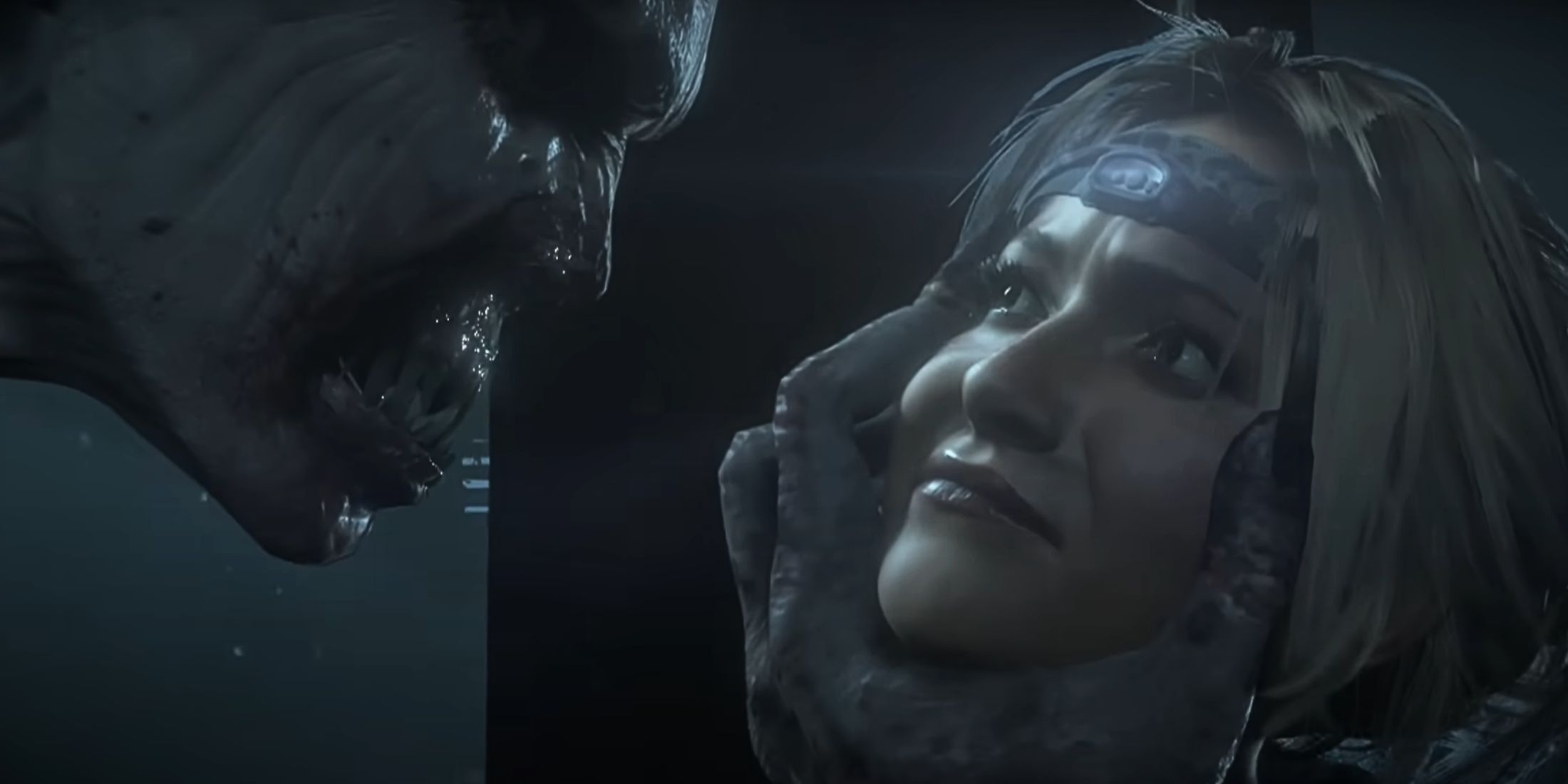 Until Dawn character Sam is about to be killed by a Wendigo.