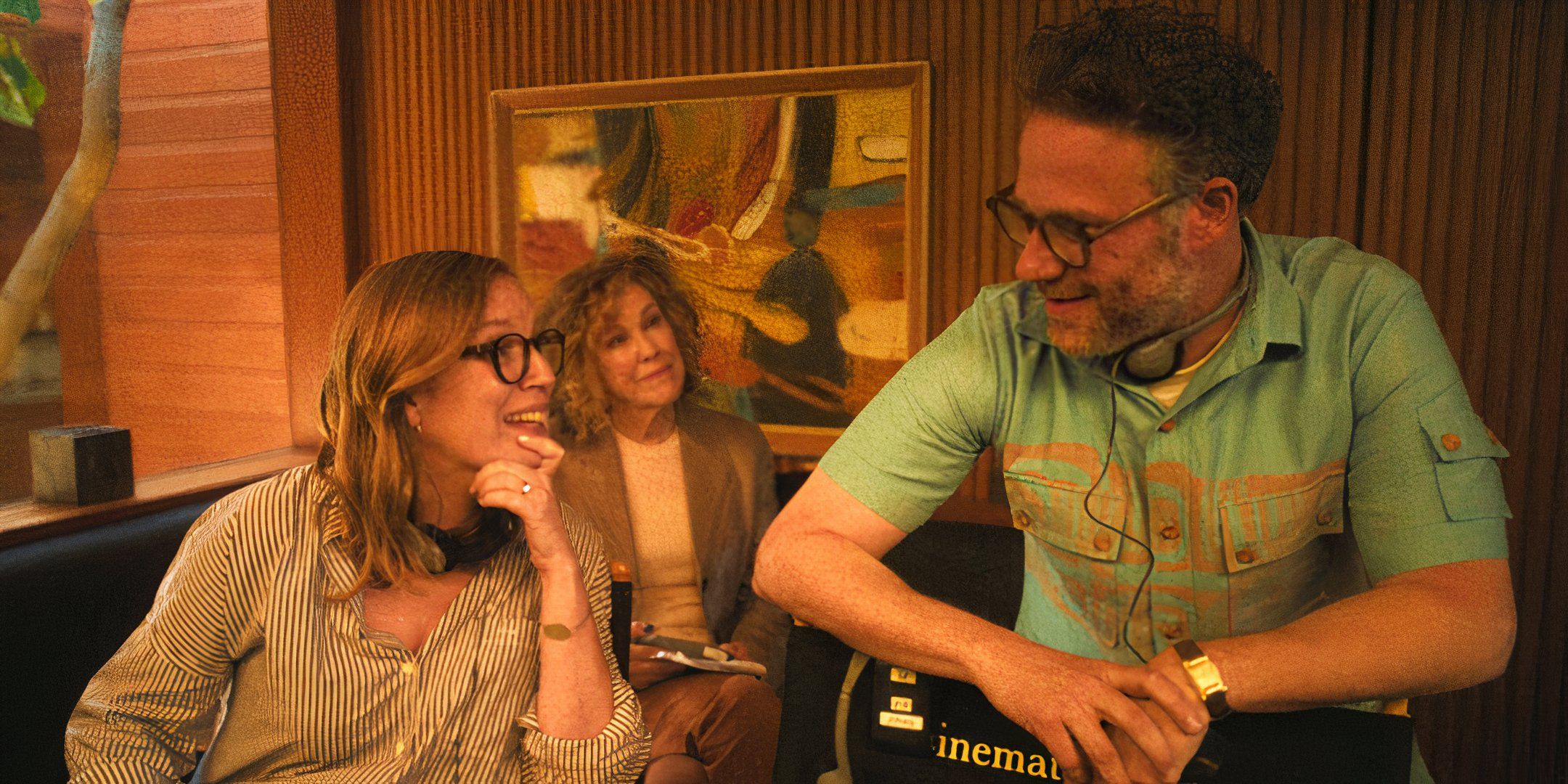 Seth Rogen and Sarah Polley in The Studio episode 2