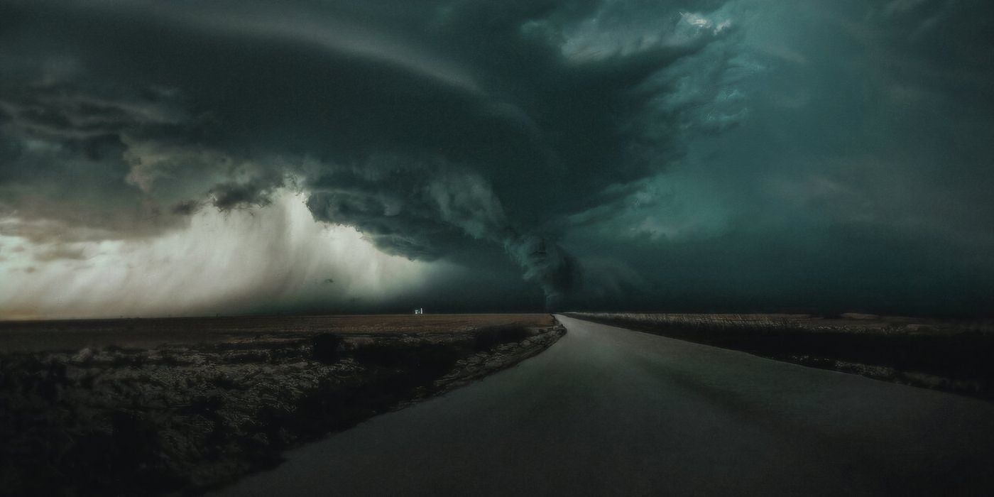 Dark clouds shown in Netflix's The Twister: Caught In The Storm