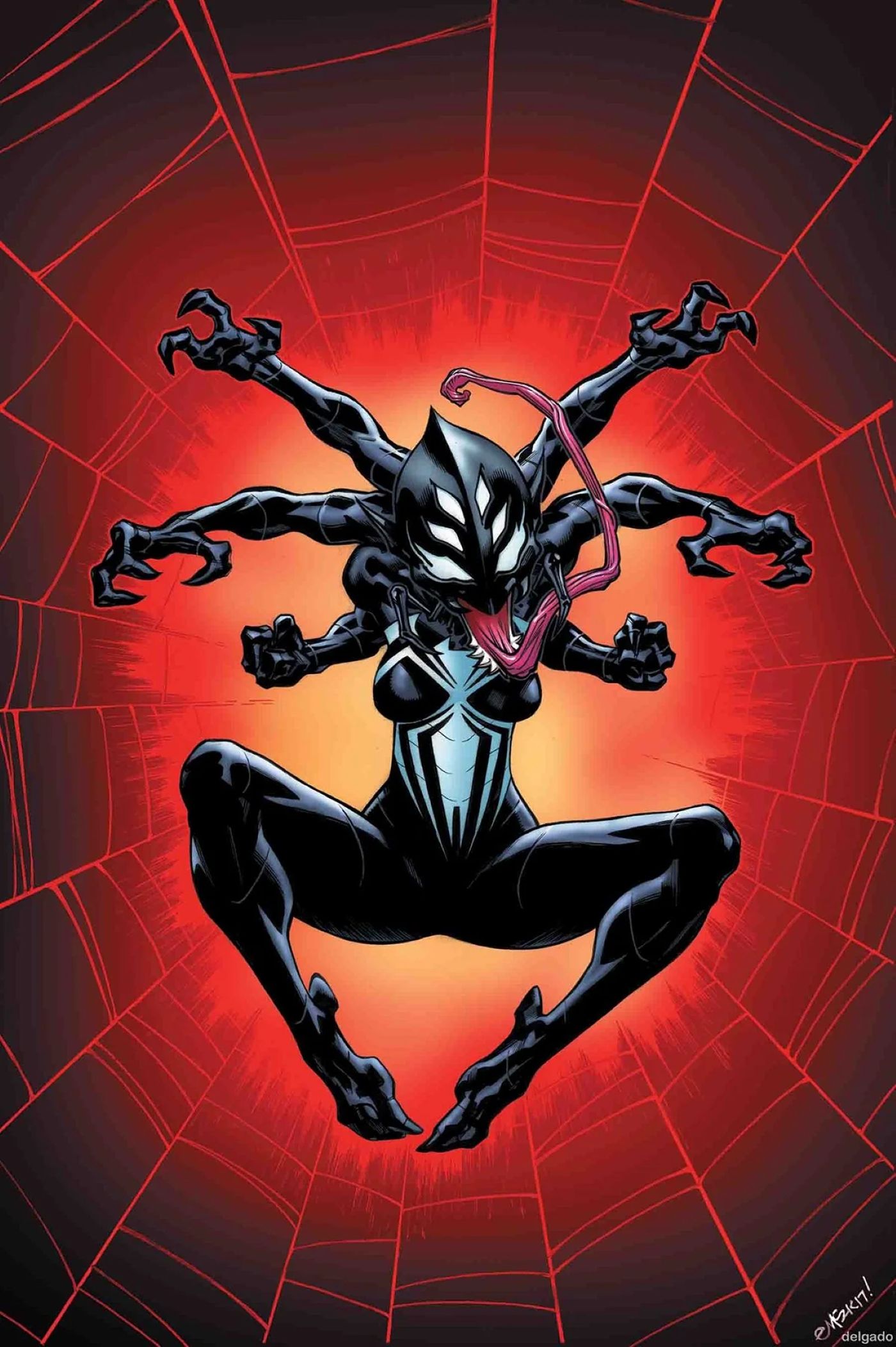 Spider-Man/Deadpool #21 cover, featuring a Venomized version of the character &ldquo;Itsy Bitsy&rdquo;