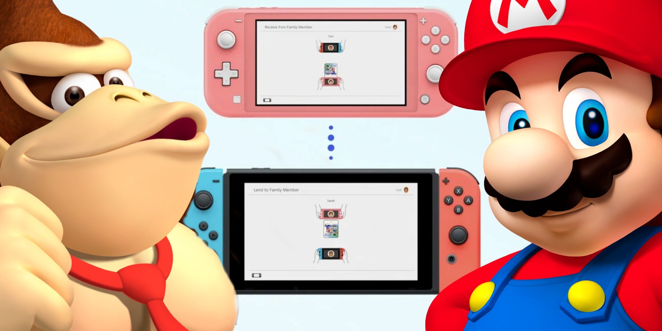 Virtual Game Cards Switch With Mario and Donkey Kong