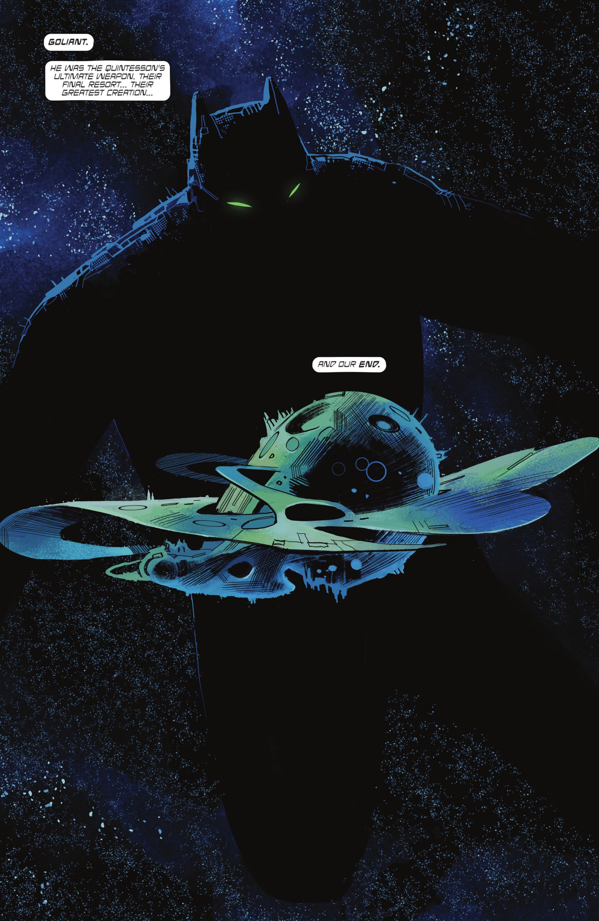 Void Rivals #17, Goliant&rsquo;s massive shadowy form is revealed in space.