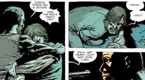 walking dead moment where rick bites someone