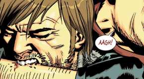 WALKING DEAD'S RICK BITES NEGAN