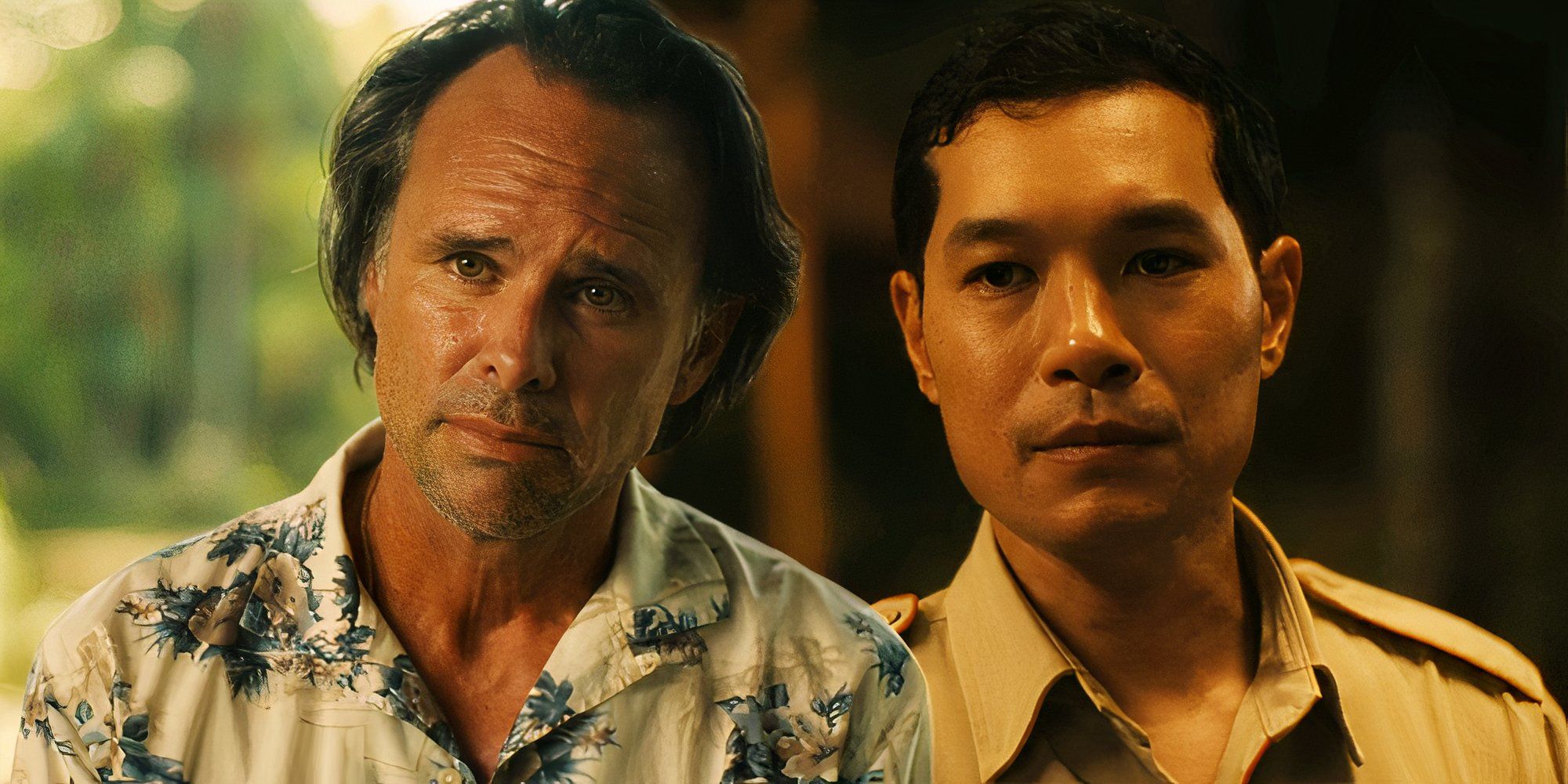 Walton Goggins and Tayme Thapthimthong imagery from The White Lotus.