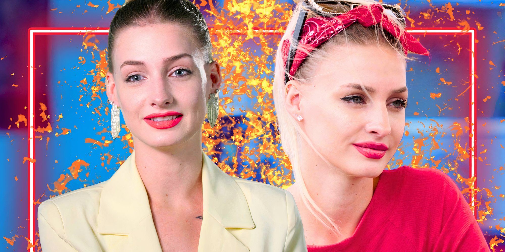 Welcome to plathville star moriah plath in two poses in high glam with golden neon background