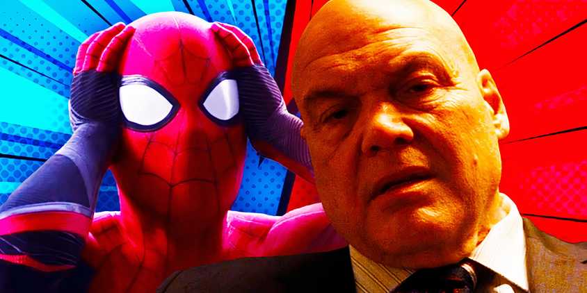 Wilson Fisk in Daredevil Born Again and Spider-Man in No Way Home