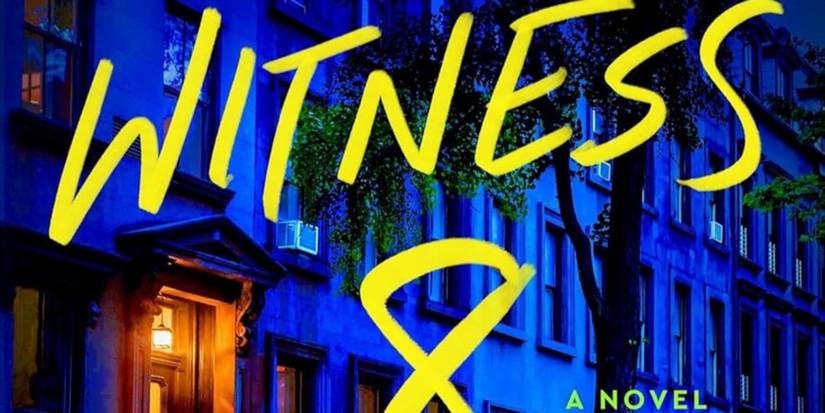 Witness 8 cover featuring a blue brownstone and the title text in yellow