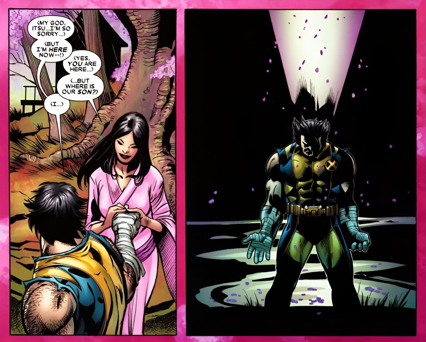 Wolverine meets a vision of Itsu, who asks what happened to Akihiro.