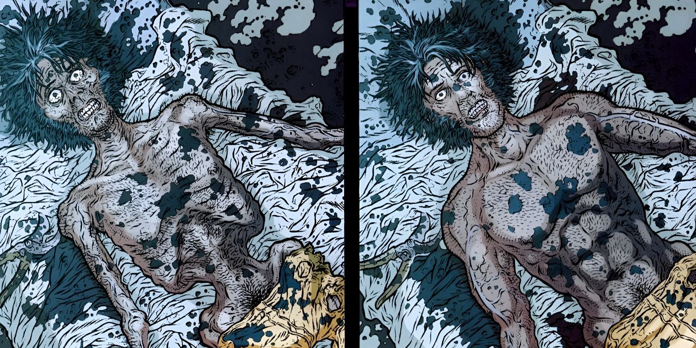 Wolverine&rsquo;s energy slowly returns to his body.
