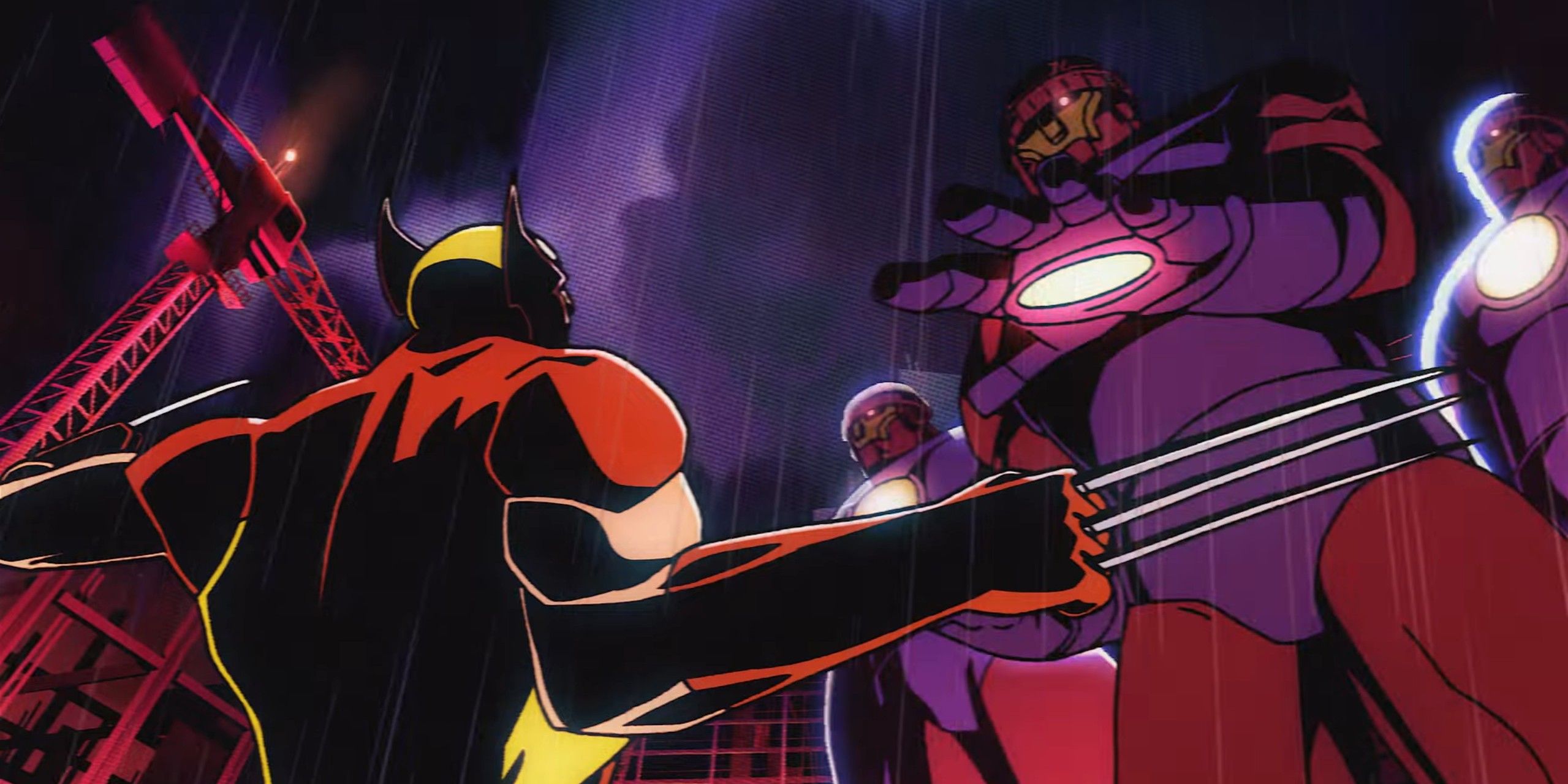 Wolverine fighting sentinels in a trailer shot for Marvel Cosmic Invasion