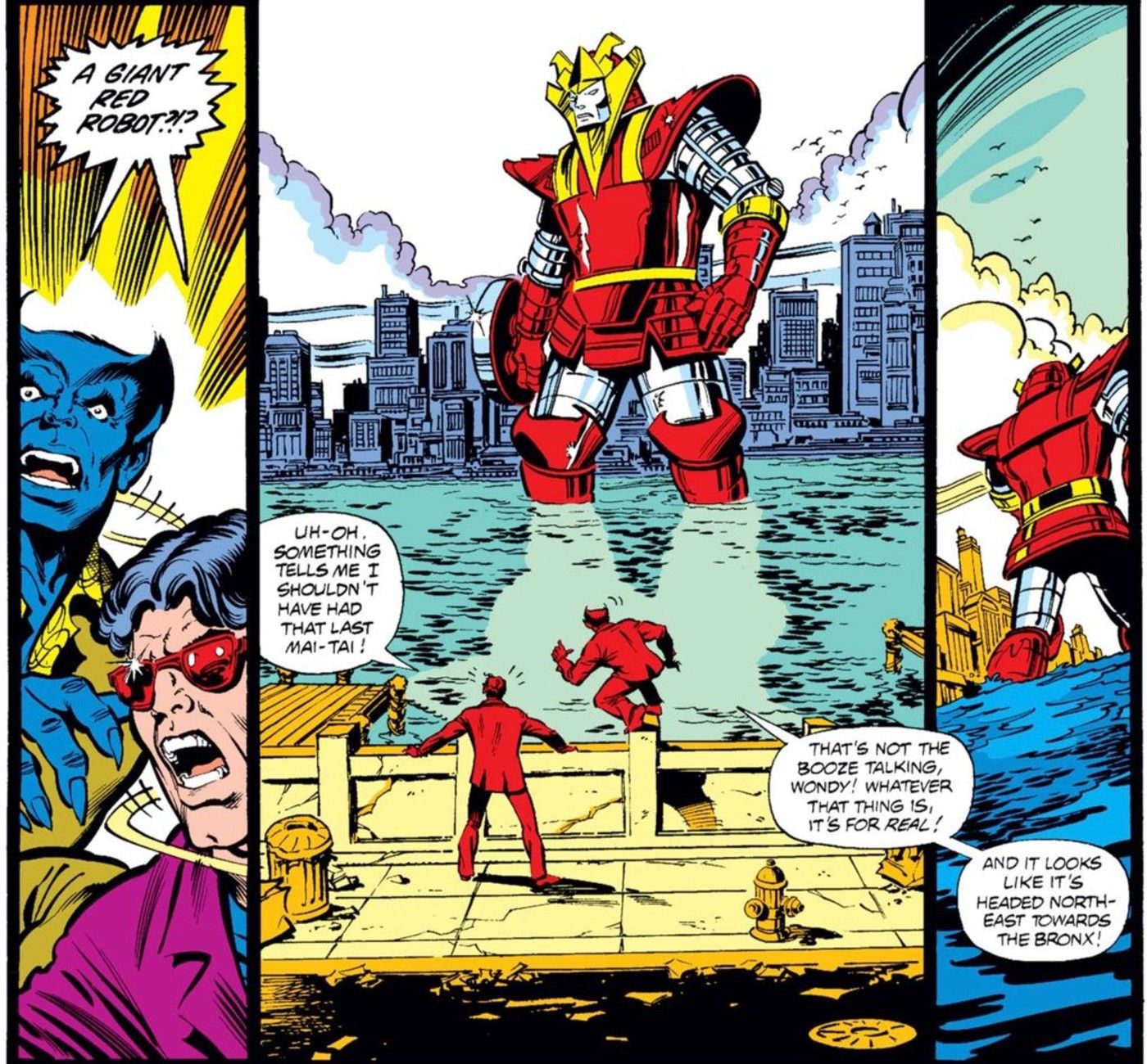 Wonder Man and Beast of the X-Men meet Red Ronin
