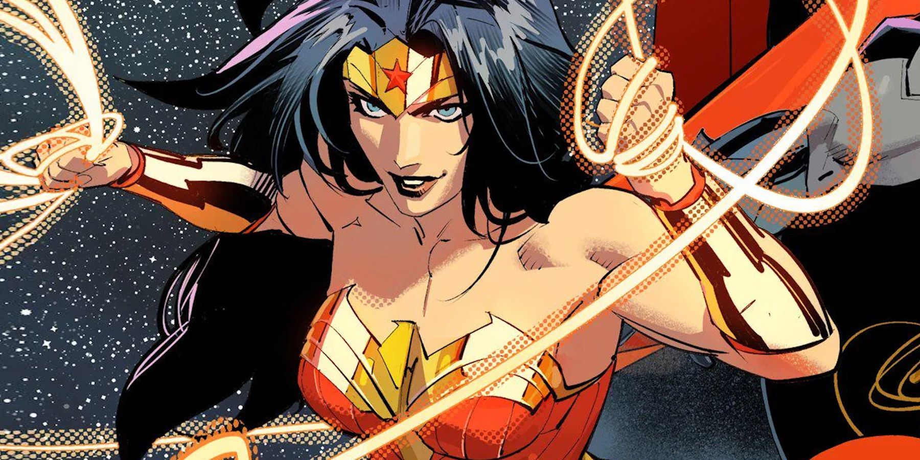Wonder Woman with Lasso in Dan Mora Comic Cover Art