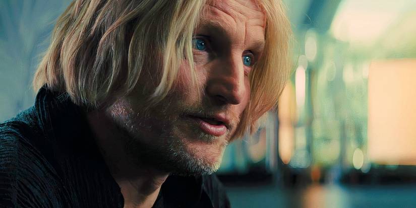 Woody Harrelson as Haymitch looking forward in The Hunger Games Catching Fire
