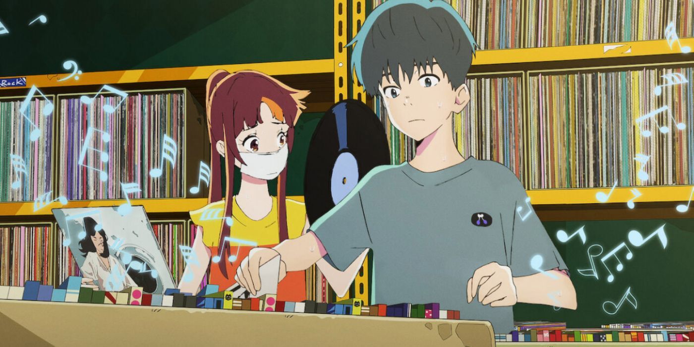 Words Bubble Up Like Soda Pop - Cherry and Smile searching through records
