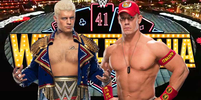 Wrestlemania 41 logo John Cena Cody Rhodes