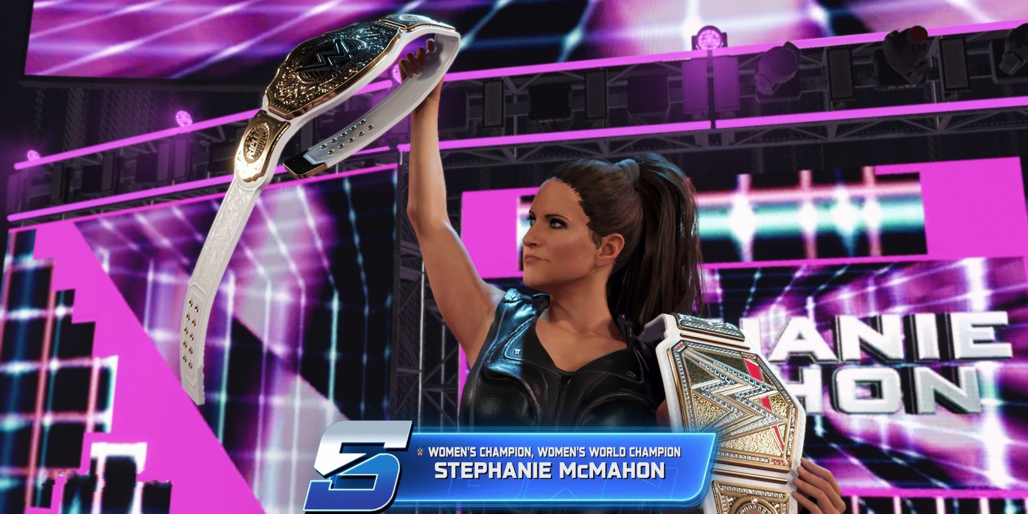 WWE 2K25 Stephanie McMahon Getting inside the Ring.