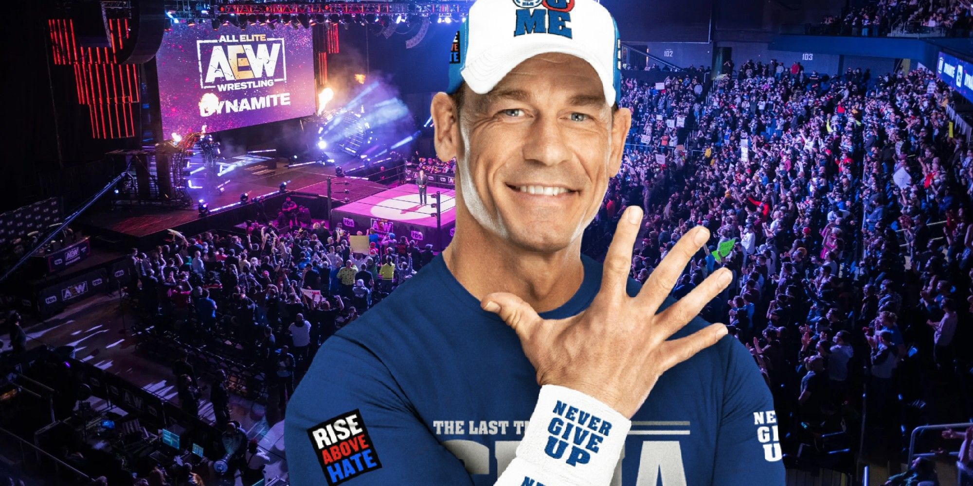 WWE John Cena AEW All Elite Wrestling background